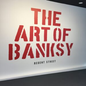 The art of Banksy exhibition in Regent Street